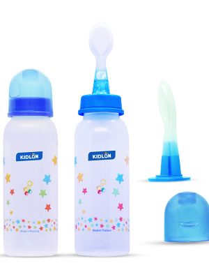 KIDLON SPOON  FEEDER 9 0Z / 250ML BLUE