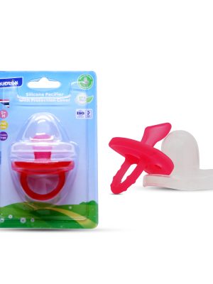 KIDLON SILICONE PACIFIER WITH COVER RED